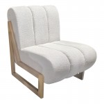 Πολυθρόνα Cocoon pakoworld ύφασμα σε λευκή -πόδια σε φυσική απόχρωση 65x75x77εκ c503870