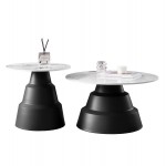 ΣΕΤ 2 ΤΡΑΠΕΖΙΑ ΣΑΛΟΝΙΟΥ LIDOX HM18306 02 SINTERED STONE TOP- SNOW WHITE ΧΡΩΜΑ Φ50 Φ70 c503871