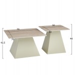 ΣΕΤ 2 ΤΡΑΠΕΖΙΑ ΣΑΛΟΝΙΟΥ QUBER X HM18311 04 ΚΕΡΑΜΙΚΑ TOP ΤΕΤΡΑΓΩΝΑ--ΒΑΣΕΙΣ ΣΑΜΠΑΝΙ c503879