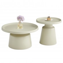 ΣΕΤ 2 ΤΡΑΠΕΖΙΑ ΣΑΛΟΝΙΟΥ RINKON2 HM18304 04 ΜΕΤΑΛΛΟ ΣΕ ΣΑΜΠΑΝΙ Φ50εκ Φ70εκ c503886