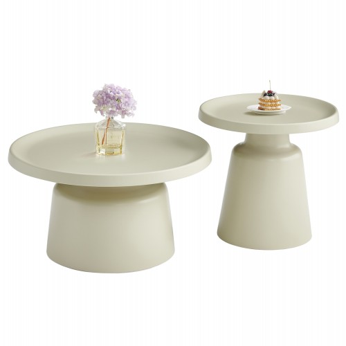 ΣΕΤ 2 ΤΡΑΠΕΖΙΑ ΣΑΛΟΝΙΟΥ RINKON2 HM18304 04 ΜΕΤΑΛΛΟ ΣΕ ΣΑΜΠΑΝΙ Φ50εκ Φ70εκ c503886