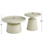 ΣΕΤ 2 ΤΡΑΠΕΖΙΑ ΣΑΛΟΝΙΟΥ RINKON2 HM18304 04 ΜΕΤΑΛΛΟ ΣΕ ΣΑΜΠΑΝΙ Φ50εκ Φ70εκ c503886