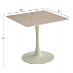 ΤΡΑΠΕΖΙ ΤΡΑΠΕΖΑΡΙΑΣ TETRAN HM18315 04 ΒΑΣΗ ΣΑΜΠΑΝΙ--SINTERED STONE ΧΡΩΜΑ ΤΡΑΒΕΡΤΙΝΑ 80x80x74Υεκ c503892