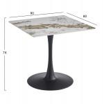 ΤΡΑΠΕΖΙ ΤΡΑΠΕΖΑΡΙΑΣ TETRAN HM18315 02 ΒΑΣΗ ΜΑΥΡΗ--SINTERED STONE PANDORA 80x80x74Υεκ c503893