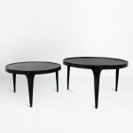 INK COFFEE TABLE SET 2ΤΕΜ ΜΑΥΡΟ 75x75x45 5cm c503905