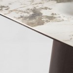 CANYON ΤΡΑΠΕΖΙ ΚΑΦΕ BITTER ΛΕΥΚΟ ΜΕ ΟΨΗ ΜΑΡΜΑΡΟΥ 200x90x76cm c503912