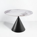 ATRIUM ΤΡΑΠΕΖΙ ΛΕΥΚΟ ΜΕ ΟΨΗ ΜΑΡΜΑΡΟΥ 110x110x76 c503914