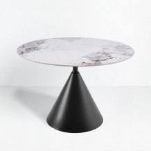 ATRIUM ΤΡΑΠΕΖΙ ΛΕΥΚΟ ΜΕ ΟΨΗ ΜΑΡΜΑΡΟΥ 110x110x76 c503914