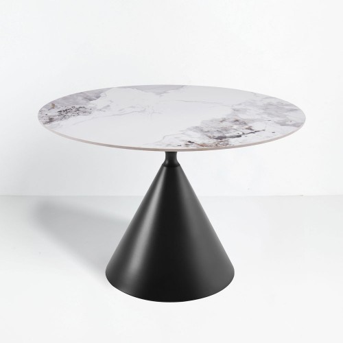 ATRIUM ΤΡΑΠΕΖΙ ΛΕΥΚΟ ΜΕ ΟΨΗ ΜΑΡΜΑΡΟΥ 110x110x76 c503914