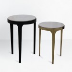 STICKS SIDE TABLE SET 2ΤΕΜ ΛΕΥΚΟ ΜΑΥΡΟ ΧΡΥΣΟ 37x37x54 5cm c503916