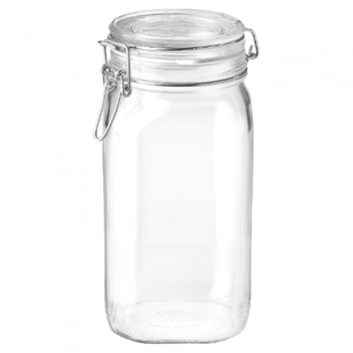 Βάζο γυάλινο 2 3Lt με καπάκι και κλιπς c503925