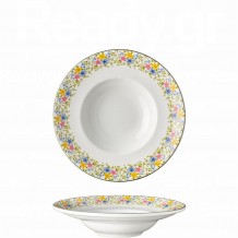 Πιάτο Ζυμαρικών πορσελάνης 24cm σειρά Jardin LUKANDA Σετ 6 c503932