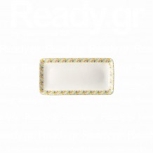 Πιατέλα ορθογώνια πορσελάνης 21x10cm σειρά Jardin LUKANDA Σετ 6 c503934