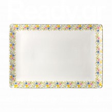 Πιατέλα ορθογώνια πορσελάνης 36x24cm σειρά Jardin LUKANDA Σετ 4 c503936