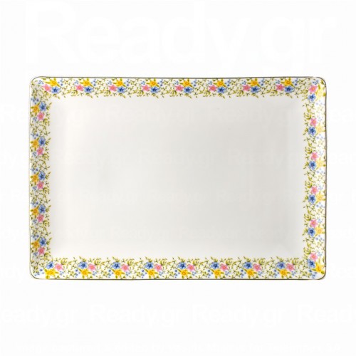 Πιατέλα ορθογώνια πορσελάνης 36x24cm σειρά Jardin LUKANDA Σετ 4 c503936