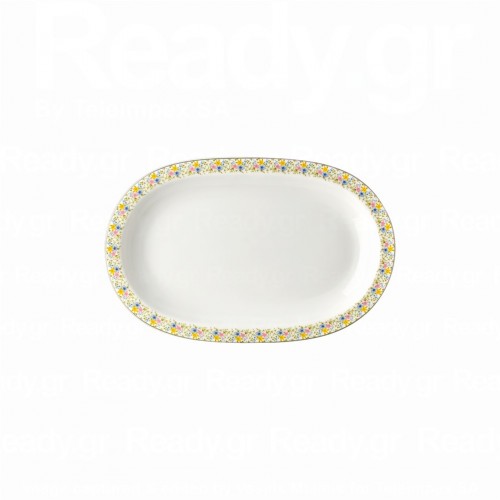 Πιατέλα Οβάλ πορσελάνης 25cm σειρά Jardin LUKANDA Σετ 6 c503940