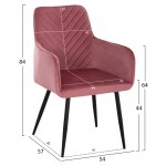 ΠΟΛΥΘΡΟΝΑ LATRELL HM8582 12 ΣΑΠΙΟ ΜΗΛΟ ΒΕΛΟΥΔΟ ΜΑΥΡΑ ΜΕΤΑΛΛΙΚΑ ΠΟΔΙΑ 54x57x84Yεκ SET 2τμχ c503946