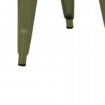 Σκαμπό Utopia pakoworld μέταλλο σε λαδί απόχρωση 30x30x45εκ c504022