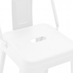 Σκαμπό μπαρ με πλάτη Utopia pakoworld μέταλλο σε λευκή ματ απόχρωση 42x42x97εκ c504026