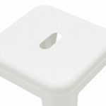 Σκαμπό Utopia pakoworld μέταλλο σε λευκή ματ απόχρωση 30x30x45εκ c504029