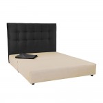 7DAYS ΚΡΕΒΑΤΙ ΧΩΡΙΣ ΑΠΟΘΗΚ ΧΩΡΟ ΓΙΑ ΣΤΡΩΜΑ 160x200cm ΜΑΥΡΟ TEXAS27 161x207x122 c504045