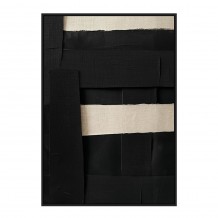 ACUTE ΠΙΝΑΚΑΣ ΔΙΑΚΟΣΜΗΣΗΣ 100x140x4 ΛΙΝΟ ΜΠΕΖ ΜΑΥΡΟ ΞΥΛΟ ΜΑΥΡΟ c504072