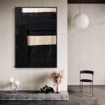 ACUTE ΠΙΝΑΚΑΣ ΔΙΑΚΟΣΜΗΣΗΣ 100x140x4 ΛΙΝΟ ΜΠΕΖ ΜΑΥΡΟ ΞΥΛΟ ΜΑΥΡΟ c504072