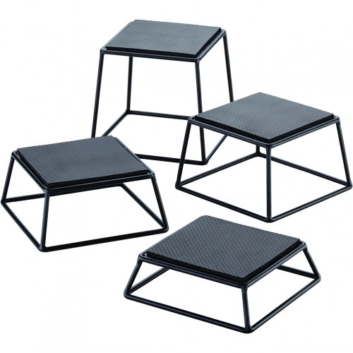 SET 4 Στάντ Riser Τετράγωνα Anti Slip Πλάκα 15cm Βάση 17 5cm σε ύψος 5 7 10 15cm TableCraft c504114