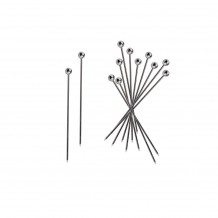 Σετ 12τμχ Καλαμάκια sticks για κοκτέιλ INOX 18 10 Ανθρακί GunMetal μήκος 11cm για Coctail Fingerfood TableCraft c504118