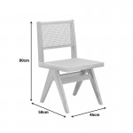 Καρέκλα Winslow pakoworld rubberwood-rattan σε φυσική απόχρωση 46x58x80εκ c504130