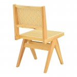 Καρέκλα Winslow pakoworld rubberwood-rattan σε φυσική απόχρωση 46x58x80εκ c504130