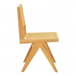 Καρέκλα Winslow pakoworld rubberwood-rattan σε φυσική απόχρωση 46x58x80εκ c504130