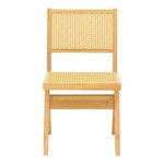 Καρέκλα Winslow pakoworld rubberwood-rattan σε φυσική απόχρωση 46x58x80εκ c504130