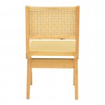 Καρέκλα Winslow pakoworld rubberwood-rattan σε φυσική απόχρωση 46x58x80εκ c504130