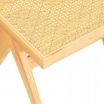 Καρέκλα Winslow pakoworld rubberwood-rattan σε φυσική απόχρωση 46x58x80εκ c504130