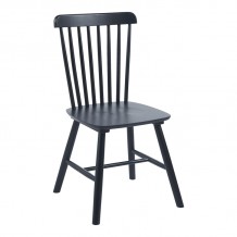 Καρέκλα Bristol pakoworld rubberwood σε μαύρη απόχρωση 45x51x86εκ c504135