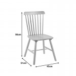 Καρέκλα Bristol pakoworld rubberwood σε μαύρη απόχρωση 45x51x86εκ c504135