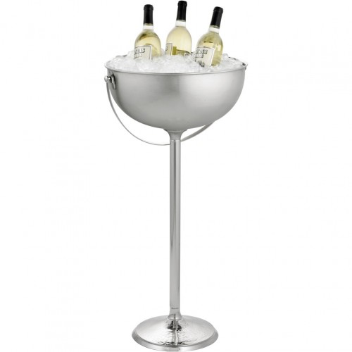 Σαμπανιέρα INOX με πόδι amp χερούλι 9 8Lt φ40 5xΥ81cm TableCraft c504144