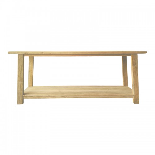 Κονσόλα Decoza pakoworld teak ξύλο σε φυσική απόχρωση 200x40x80εκ c504157