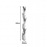 Καλόγερος Renzo pakoworld suar ξύλο σε φυσική απόχρωση 30x30x200εκ c504168