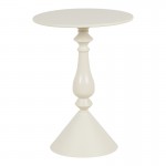 Βοηθητικό τραπέζι Lalou pakoworld μέταλλο σε κρέμα απόχρωση Φ40x55εκ c504176