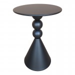 Βοηθητικό τραπέζι Bilane pakoworld μέταλλο σε μαύρη απόχρωση Φ39x55εκ c504177