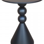 Βοηθητικό τραπέζι Bilane pakoworld μέταλλο σε μαύρη απόχρωση Φ39x55εκ c504177