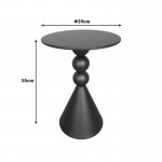 Βοηθητικό τραπέζι Bilane pakoworld μέταλλο σε μαύρη απόχρωση Φ39x55εκ c504177