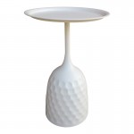 Βοηθητικό τραπέζι Waini pakoworld μέταλλο σε κρεμα απόχρωση Φ39x60εκ c504180