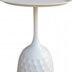 Βοηθητικό τραπέζι Waini pakoworld μέταλλο σε κρεμα απόχρωση Φ39x60εκ c504180