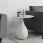 Βοηθητικό τραπέζι Samino pakoworld μέταλλο σε κρεμ απόχρωση Φ39x42εκ c504181