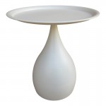 Βοηθητικό τραπέζι Samino pakoworld μέταλλο σε κρεμ απόχρωση Φ39x42εκ c504181