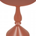 Βοηθητικό τραπέζι Lalou pakoworld μέταλλο σε απόχρωση terracotta Φ40x55εκ c504182