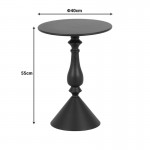 Βοηθητικό τραπέζι Lalou pakoworld μέταλλο σε απόχρωση terracotta Φ40x55εκ c504182